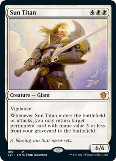Sun Titan Commander 2021 Magic card