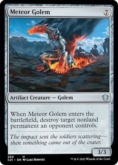 Meteor Golem Commander 2021 Magic card