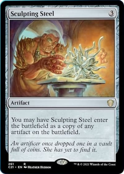 Sculpting Steel Commander 2021 Magic card