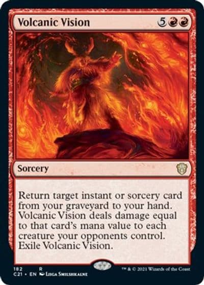 Volcanic Vision Commander 2021 Magic card