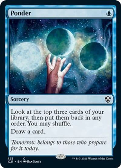 Ponder Commander 2021 Magic card