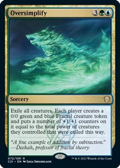 Oversimplify Commander 2021 Magic card