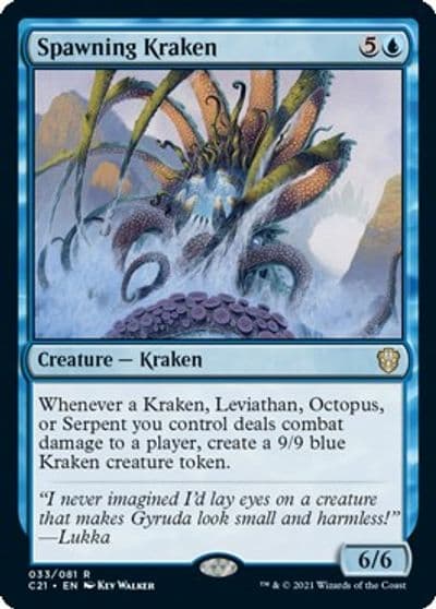 Spawning Kraken Commander 2021 Magic card