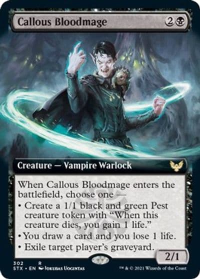 Callous Bloodmage Extended Art Strixhaven: School of Mages Magic card