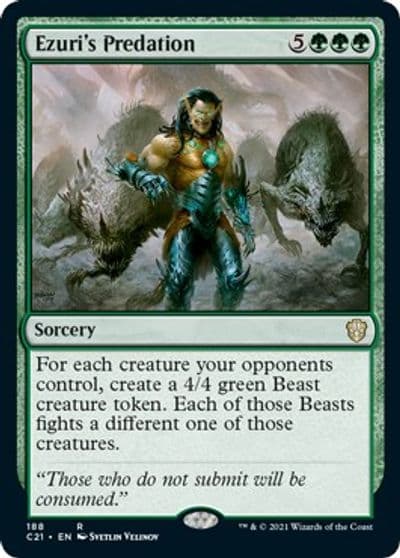 Ezuris Predation Commander 2021 Magic card