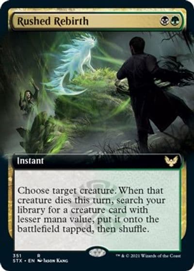 Rushed Rebirth Extended Art Strixhaven: School of Mages Magic card