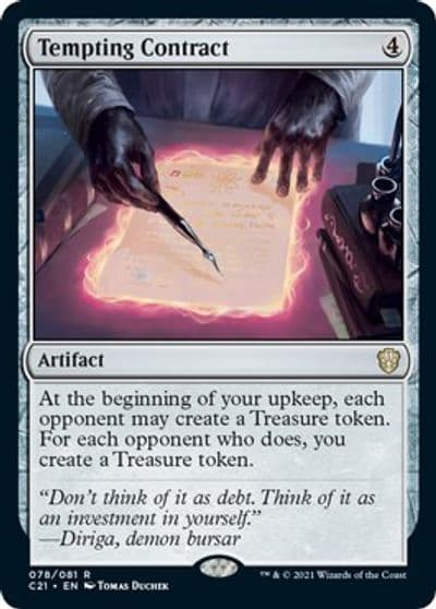 Tempting Contract Commander 2021 Magic card