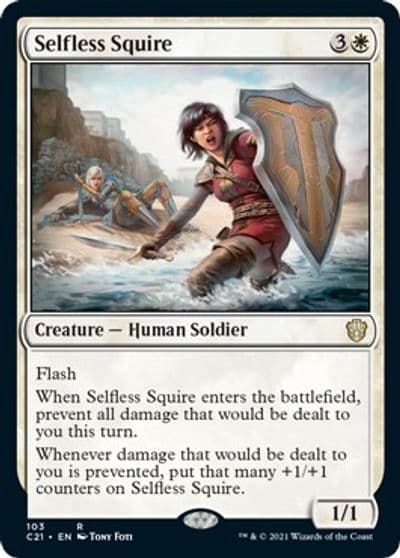 Selfless Squire Commander 2021 Magic card