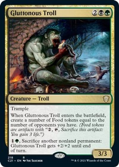 Gluttonous Troll Commander 2021 Magic card