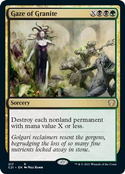 Gaze of Granite Commander 2021 Magic card