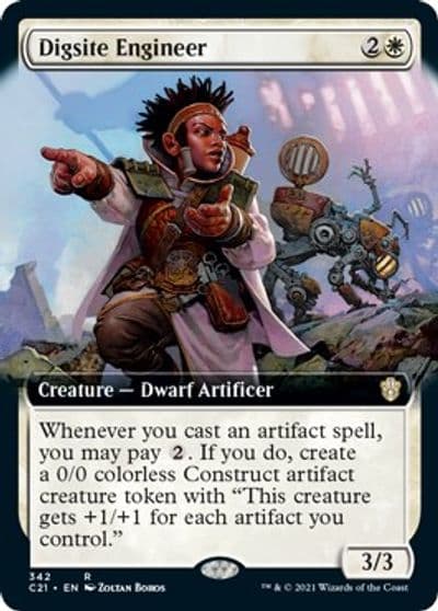 Digsite Engineer Extended Art Commander 2021 Magic card