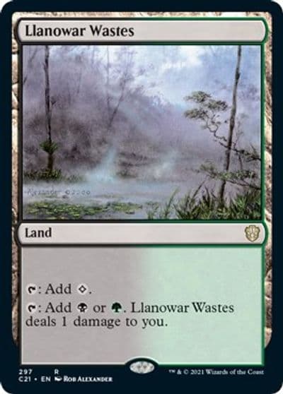 Llanowar Wastes Commander 2021 Magic card