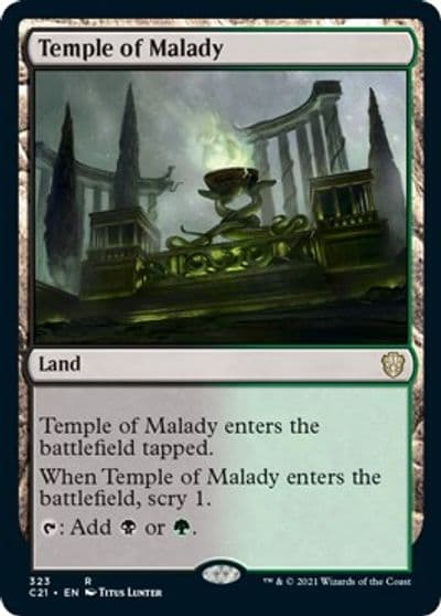 Temple of Malady Commander 2021 Magic card