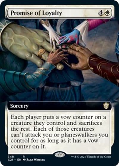 Promise of Loyalty Extended Art Commander 2021 Magic card
