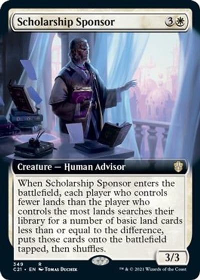 Scholarship Sponsor Extended Art Commander 2021 Magic card
