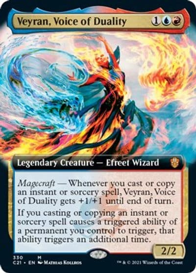 Veyran Voice of Duality Extended Art Commander 2021 Magic card