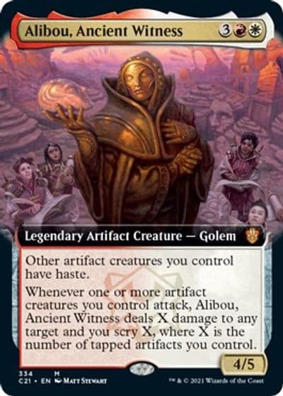 Alibou Ancient Witness Extended Art Commander 2021 Magic card