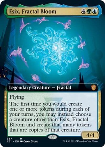 Esix Fractal Bloom Extended Art Commander 2021 Magic card