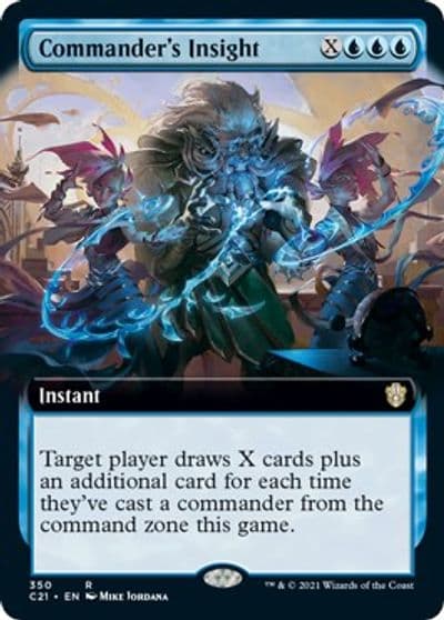 Commanders Insight Extended Art Commander 2021 Magic card