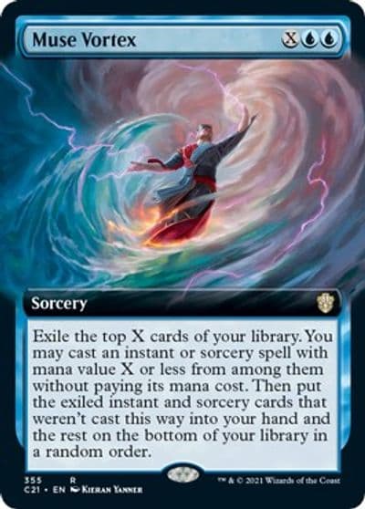 Muse Vortex Extended Art Commander 2021 Magic card