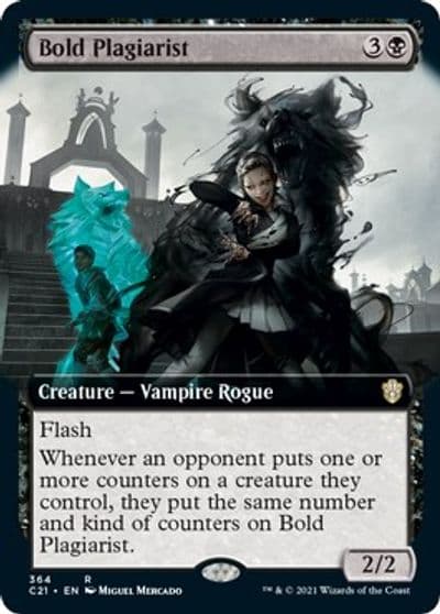 Bold Plagiarist Extended Art Commander 2021 Magic card