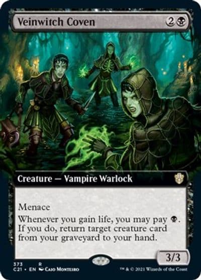 Veinwitch Coven Extended Art Commander 2021 Magic card