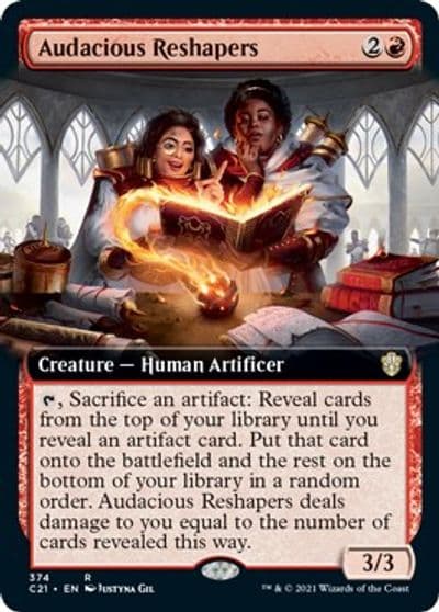 Audacious Reshapers Extended Art Commander 2021 Magic card