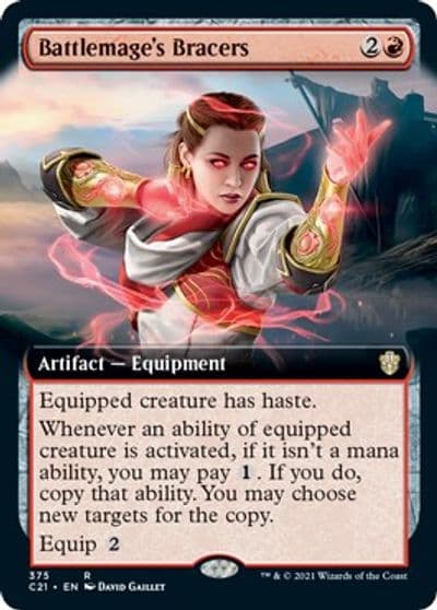 Battlemages Bracers Extended Art Commander 2021 Magic card