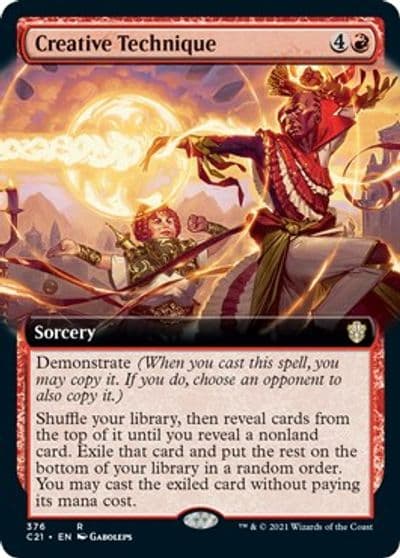 Creative Technique Extended Art Commander 2021 Magic card