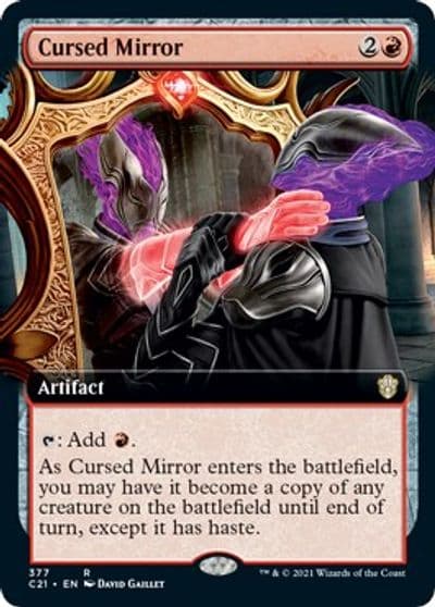 Cursed Mirror Extended Art Commander 2021 Magic card