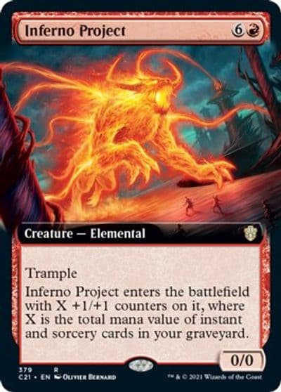 Inferno Project Extended Art Commander 2021 Magic card