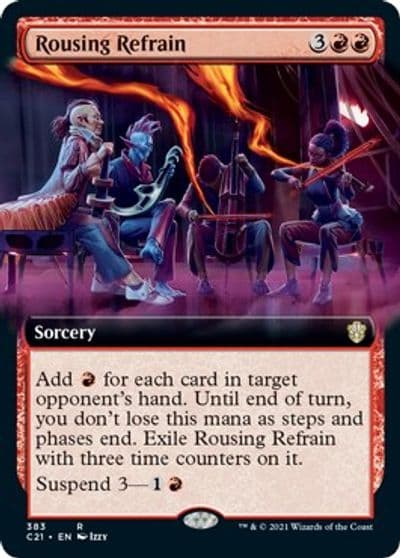 Rousing Refrain Extended Art Commander 2021 Magic card