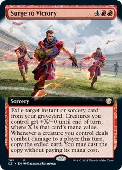 Surge to Victory Extended Art Commander 2021 Magic card