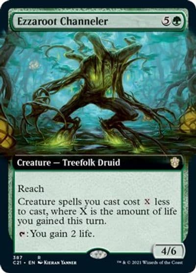 Ezzaroot Channeler Extended Art Commander 2021 Magic card