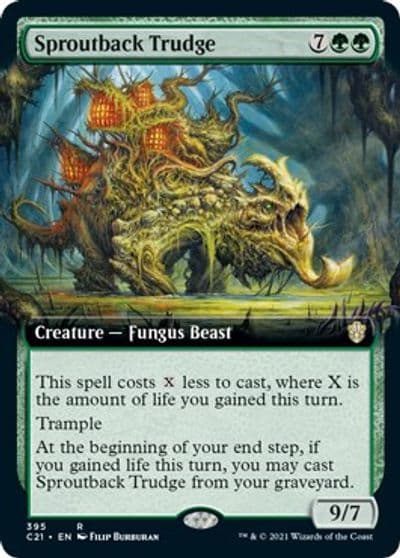 Sproutback Trudge Extended Art Commander 2021 Magic card