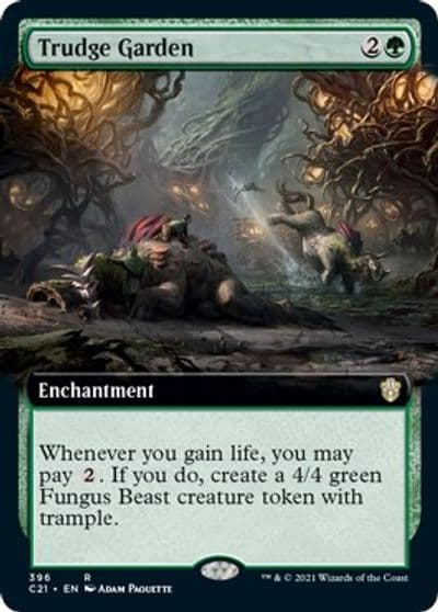 Trudge Garden Extended Art Commander 2021 Magic card