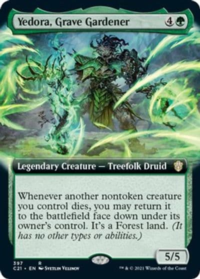 Yedora Grave Gardener Extended Art Commander 2021 Magic card