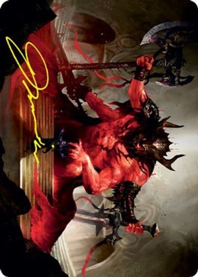 Awaken the Blood Avatar Art Card Gold Stamped Signature Art Series: Strixhaven Magic card