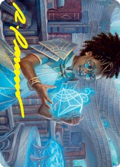 Zimone Quandrix Prodigy Art Card Gold Stamped Signature Art Series: Strixhaven Magic card