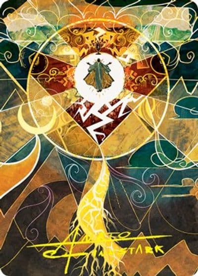 Lightning Bolt Art Card Gold Stamped Signature Art Series: Strixhaven Magic card