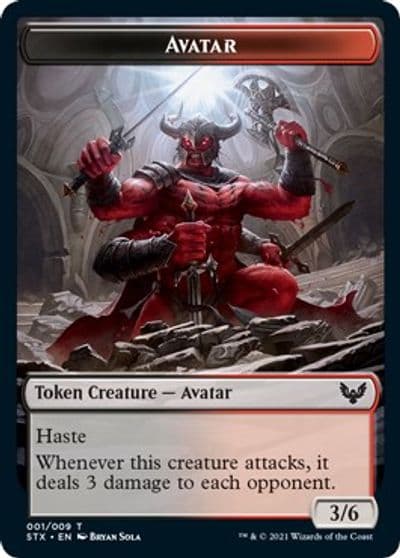 Avatar Token Strixhaven: School of Mages Magic card