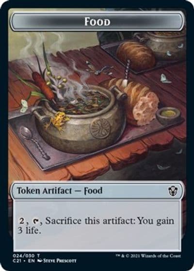 Food Saproling Double Sided Token Commander 2021 Magic card