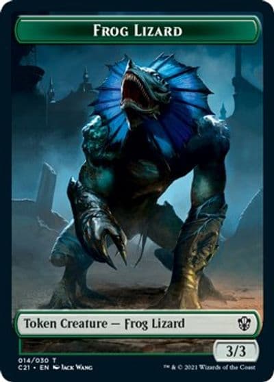 Frog Lizard Elephant Double Sided Token Commander 2021 Magic card