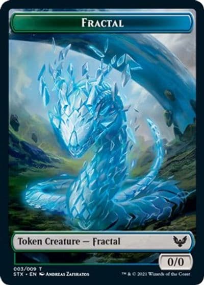 Fractal 3 Pest 5 Double sided Token Strixhaven: School of Mages Magic card