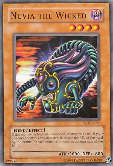 Nuvia the Wicked Dark Beginning 1 Yu-Gi-Oh! card