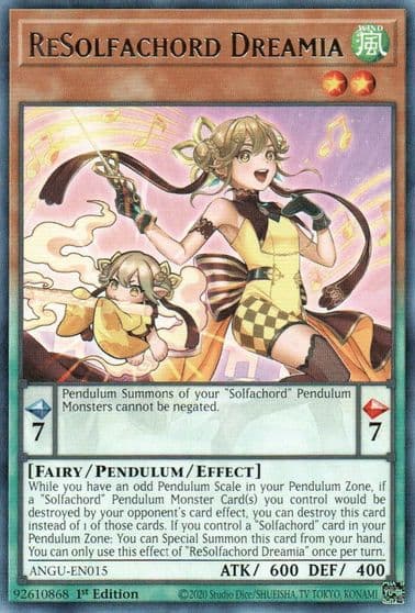 ReSolfachord Dreamia Ancient Guardians Yu-Gi-Oh! card