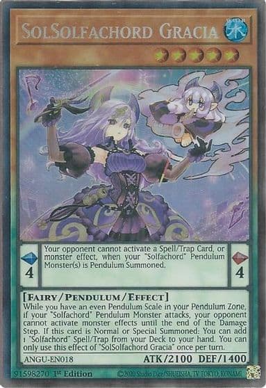SolSolfachord Gracia CR Ancient Guardians Yu-Gi-Oh! card