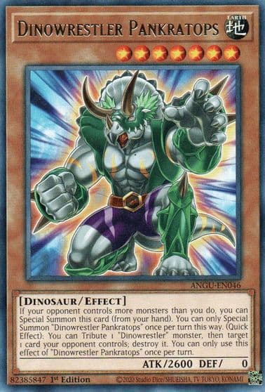 Dinowrestler Pankratops Ancient Guardians Yu-Gi-Oh! card