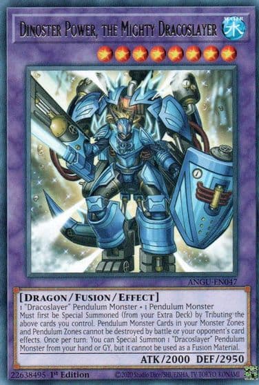 Dinoster Power the Mighty Dracoslayer Ancient Guardians Yu-Gi-Oh! card