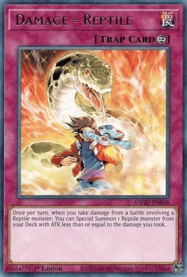 Damage = Reptile Ancient Guardians Yu-Gi-Oh! card